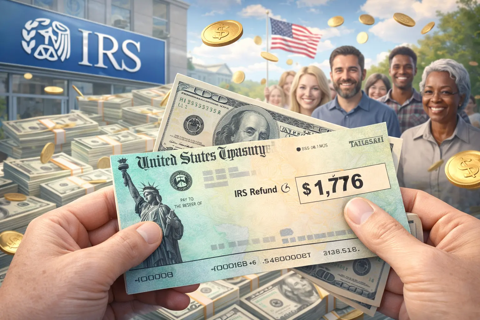 El IRS confirma la noticia sobre un pago libre de impuestos de $1,776 para 1.5 millones de estadounidenses